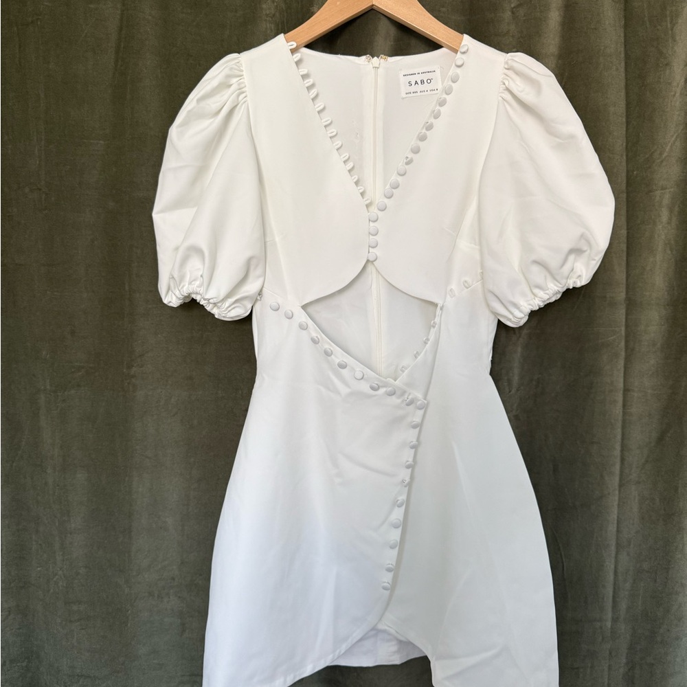 Sabo Skirt Jaylie Button Dress White Size XXS - Picture 4 of 8